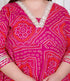 Miravan Plus Size Womens Pink cotton Bandhani ethnic Anarkali Kurta