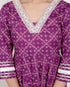 Miravan Womens Bandhani embroidred ethnic Anarkali Kurta and Dupatta