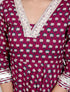 Miravan Womens Maroon embroidered Anarkali Kurta and Dupatta