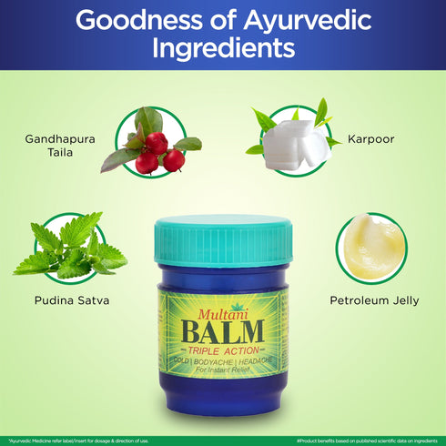 Multani Pharmaceuticals Limited Multani Triple Action Balm Multi Propose Pain Relief Balm