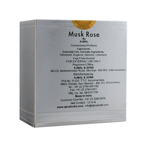 Ajmal Perfumes India MUSK ROSE Non-Alcoholic Attar Unisex