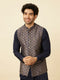 Manyavar Midnight Sapphire Blue Thor's Hammer Jacket