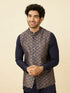 Manyavar Midnight Sapphire Blue Thor's Hammer Jacket