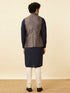 Manyavar Midnight Sapphire Blue Thor's Hammer Jacket