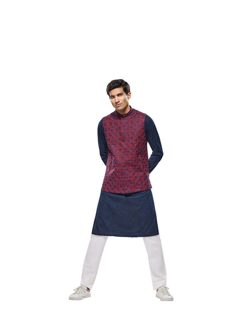 Manyavar Aurora Red Captain America Jacket