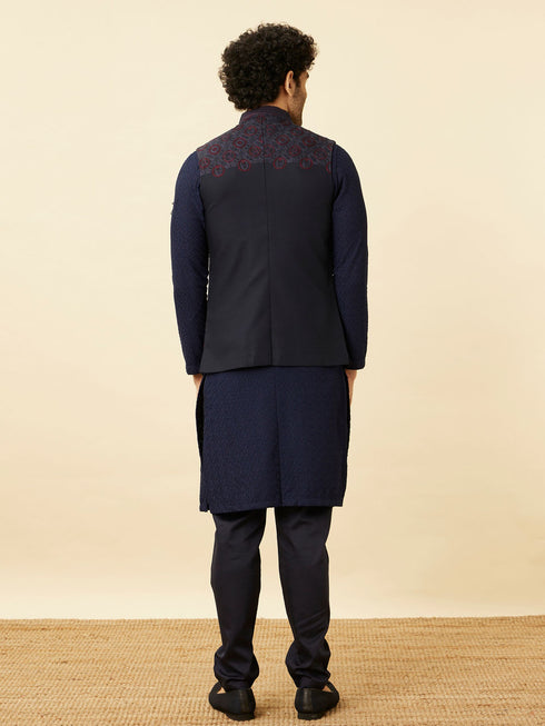 Manyavar Twilight Blue All Avengers Jacket