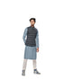 Manyavar Shadow Grey Wakanda Inspired Kurta Jacket Set