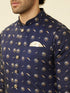 Manyavar Maritime Blue Thunderous Kurta Jacket Set