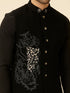 Manyavar Midnight Black Black Panther Kurta Jacket Set