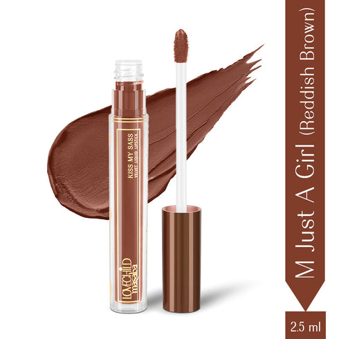 LoveChild M Just A Girl | Reddish Brown | Kiss My Sass Velvet Matte Liquid Lipstick