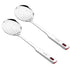 Vinod Stainless Steel Queens Perforated Skimmer Heavy Gauge Strainer Jhara 36.5 cm I Set of 2 I no 1