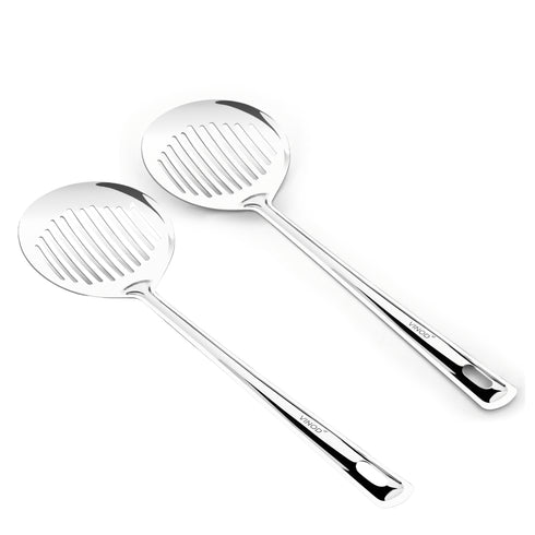 Vinod Stainless Steel Blue Ribbon Skimmer Set of 2 33 cm Highest Grade Stainless Steel Rust Free Dishwasher Safe No 1