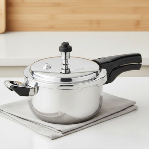 Vinod Doniv Titanium Triply Stainless Steel Pressure Cookers 5 Ltr Outer Lid Induction Friendly
