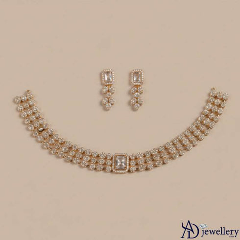 Majestic Lattice Sparkle Necklace Set