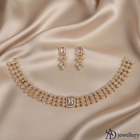 Majestic Lattice Sparkle Necklace Set