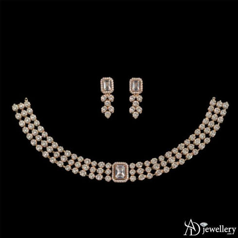 Majestic Lattice Sparkle Necklace Set