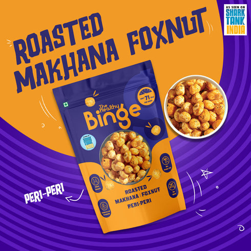 The Healthy Binge Roasted Makhana| Peri-Peri Family Pack
