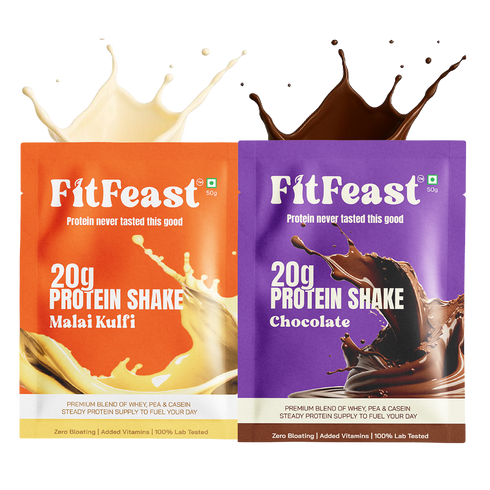 Fitfeast Protein Sachet Assorted| 1 x Malai Kulfi |1 x Chocolate