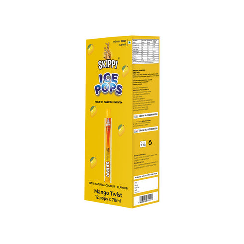 Skippi Ice Pops Mango Twist Flavor Skippi Natural Ice Pop
