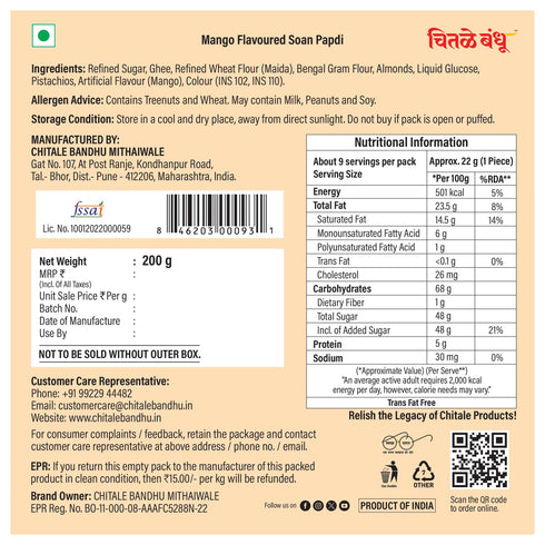 Chitale Bandhu Mithaiwale Soan Papdi Mango
