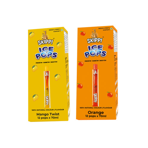 Skippi Ice Pops Mango Twist| Orange Combo