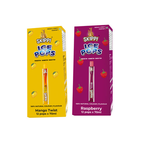 Skippi Ice Pops Mango Twist| Raspberry Combo