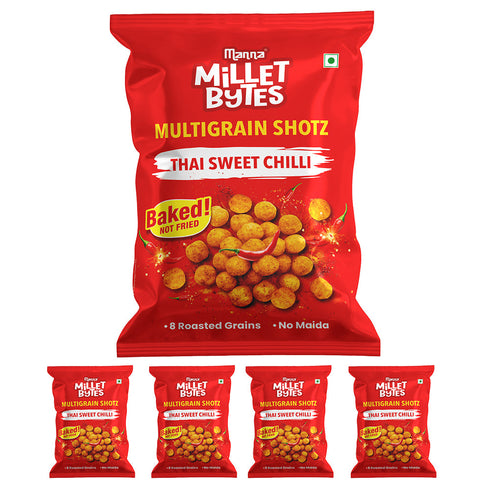 Manna Foods Millet Bytes Thai Sweet Chilli Pack of 5