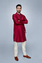 Manyavar Maroon Radiance Kurta Set with Dupatta