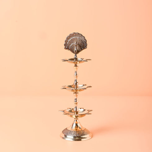Samskara Home Mayura 3 Layer Peacock Oil Lamp