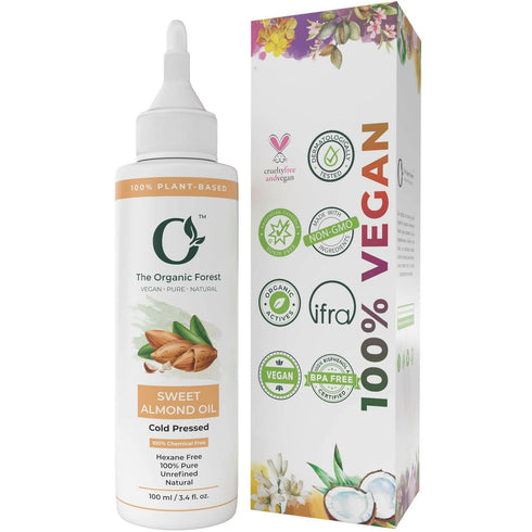 The Organic Forest Sweet Almond Oil For Skin| Face| Hair