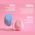 Praush 1 Microfiber Sponge (Blush) + 1 Microfiber Sponge (contour & baking) + 1 Makeup Sponge Holder (Gold)