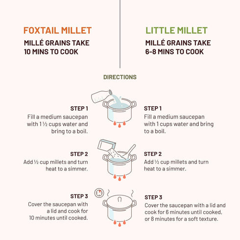 Slurrp Farm Weight Loss Combo - 2 Little Millet Grains + 2 Foxtail Millet Grains