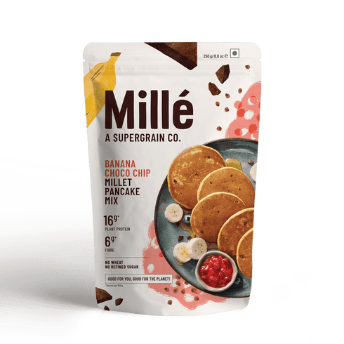 Slurrp Farm Banana Choco Chip mix | Real Cocoa | No maida, 16g Protein