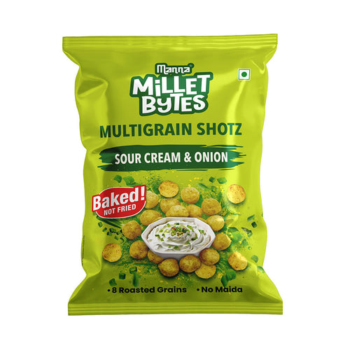 Manna Foods Millet Bytes Sour Cream & Onion Pack of 5