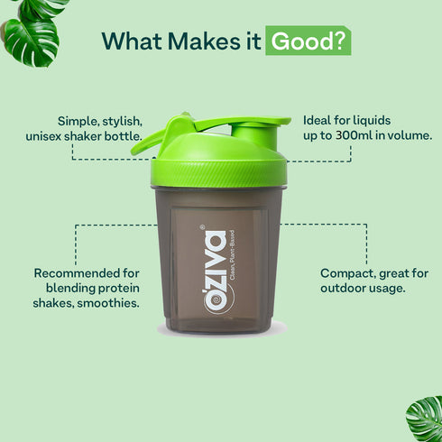 Oziva Mini Shaker - Green Top with Shaker Ball