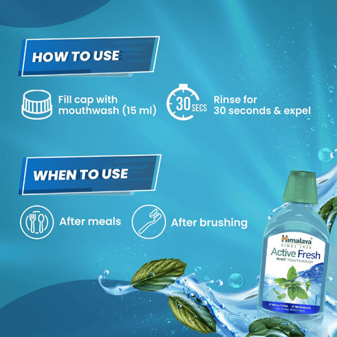 Himalaya Herbals Active Fresh Mint Mouthwash