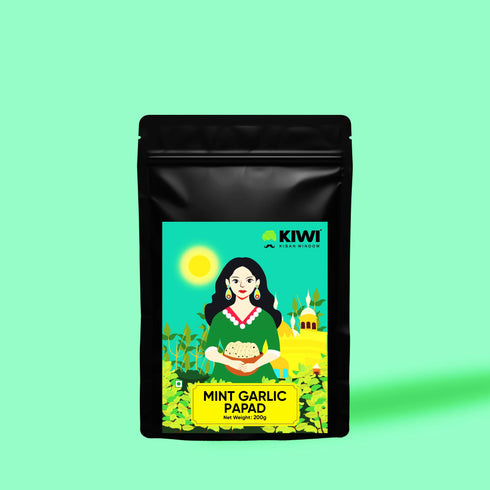 Kiwi Mint Garlic Papad