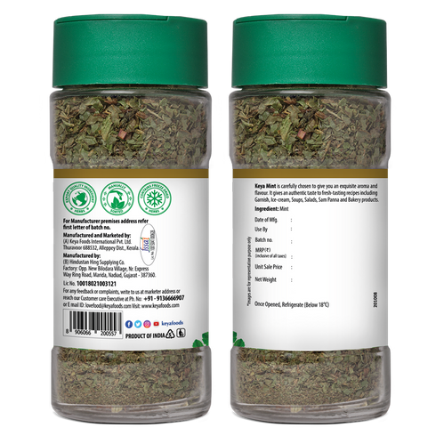 Keya Mint Seasoning for Meats Soups Sauces Vegetables and Beverages Rich in Antioxidants & Supports Digestion No Artificial Flavours or Colours