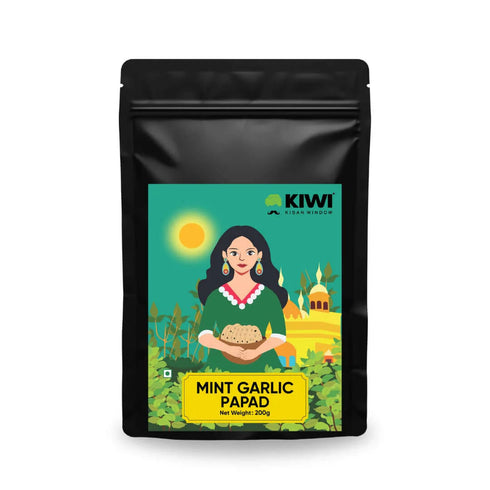 Kiwi Mint Garlic Papad