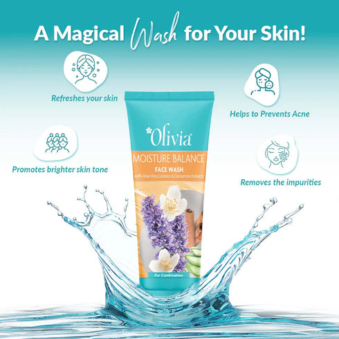 Moisture Balance Face Wash with Aloe Vera Licorice and Cinnamon Extracts
