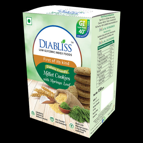 Diabliss Diabetic Friendly Millet Cookies With Moringa Leaf