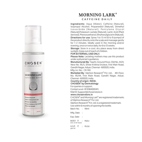 Chosen Morning Lark Caffeine Daily Scalp Solution