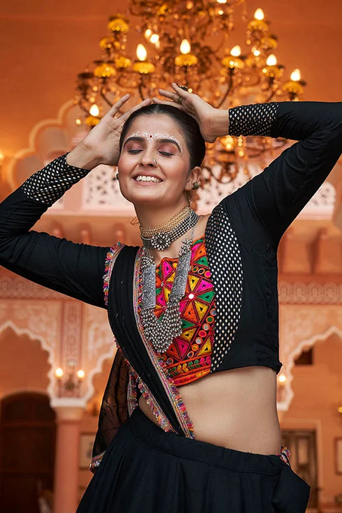 Shubhkala Most Beautiful Black Colour Chaniya Choli for this Navratri Season