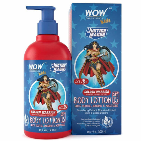 Wow Skin Science Kids Body Lotion Golden Warrior Wonder Woman Edition