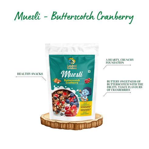 Lakshmi Krishna Naturals Muesli Butterscotch Cranberry