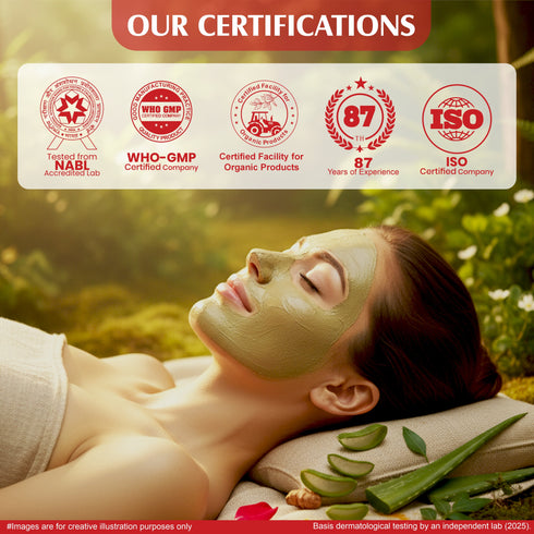Multani Pharmaceuticals Limited Multani Mitti Supreme Face Pack Powder With Goodness Of Aloe Vera Gulab Haldi & Neem Bentonite Clay For Face Mask