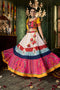 Shubhkala Multicolor Printed and Mirror Work Traditional Ghagra Choli For Navratri