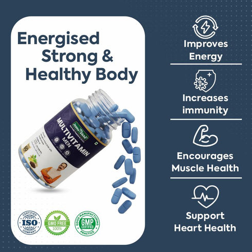 Jeena Sikho Multivitamin for Men Daily Energy Immunity and Muscle Support Tablets