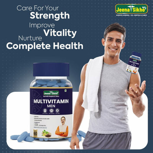 Jeena Sikho Multivitamin for Men Daily Energy Immunity and Muscle Support Tablets