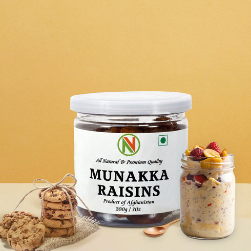 NatureVit Munakka Raisins King Size| Seeded| Premium Dry Fruits